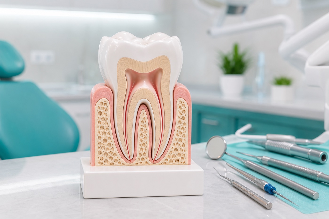 Root canal treatment educational visual for painless RCT in Haridwar